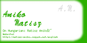 aniko matisz business card